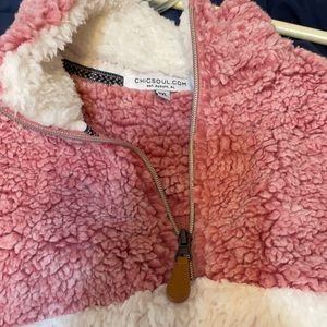 Chic Soul soft Sherpa pullover.